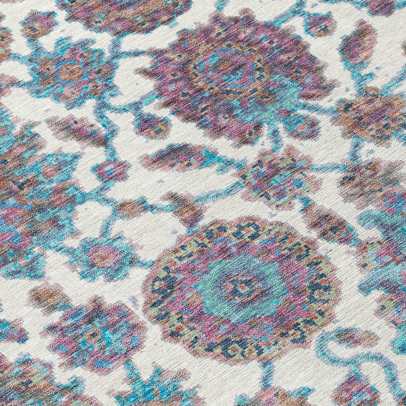 Machine Washable Indoor/Outdoor Traditional Farmhouse Chantille Rug