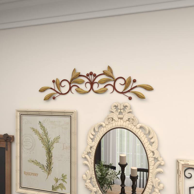 Green Metal Leaf Home Wall Decor