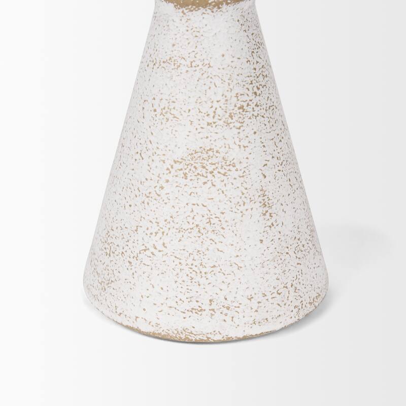 Ziva Small Distressed Wall White Metal Sculptural Object