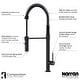 preview thumbnail 6 of 7, Karran All in One Apron Front Quartz 34 in. Double Bowl 50/50 Kitchen Sink in White with Faucet KKF220 in Matte Black
