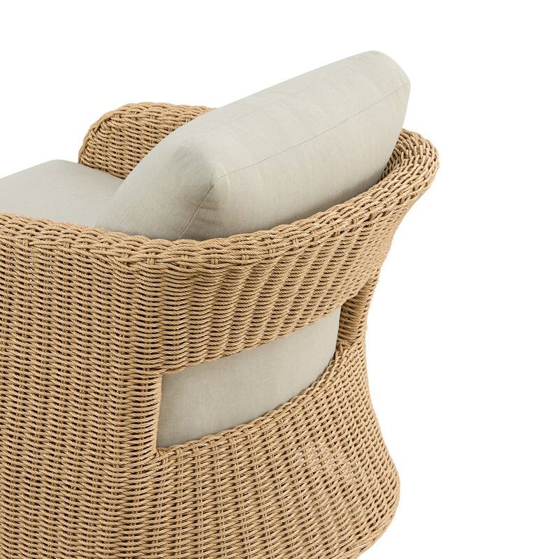 Spruce & Spring Patio Fruniture Outdoor Swivel Chair and Side Table