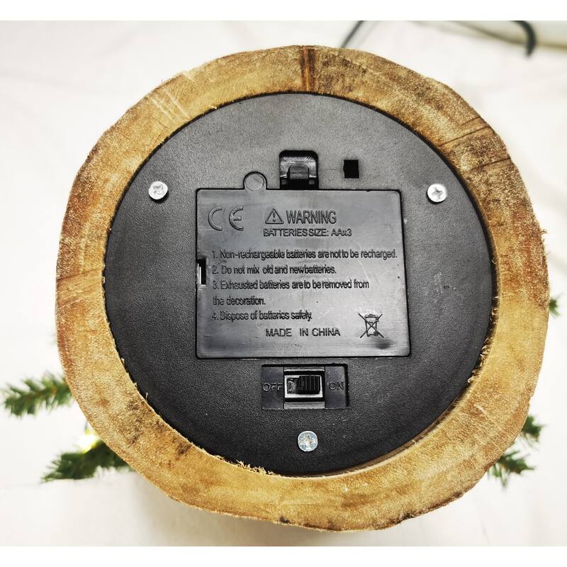 18" Battery Operated LED Warm White Table Top Tree