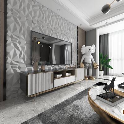 Art3d 3D Wall Panels PVC Jagged Diamond Design (32 Sq.Ft)