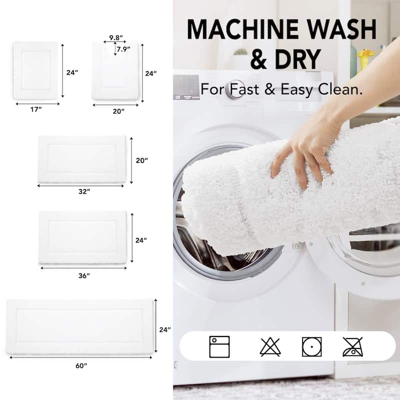 Deconovo Bathroom Rugs, Non Slip Absorbent Shower Bathroom Mat (1 PC)