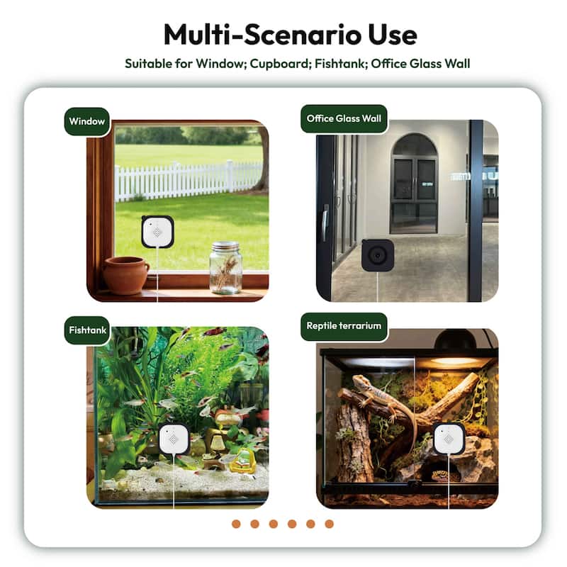 2K Window Camera 2-Pack with Full-Color Night Vision, AI Smart Alerts and Motion Detection - White