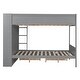 preview thumbnail 11 of 22, Full Over Full Bunk Bed with Drawers & Multi-layer Cabinet - Space-Saving Solution for Kids and Teens
