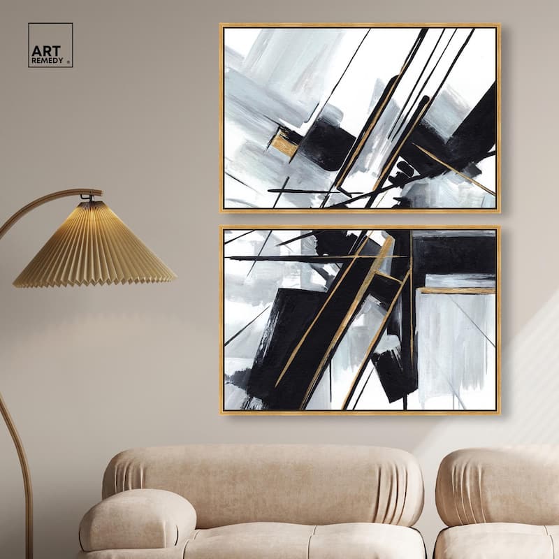 Interlocking Black Canvas Set of 2 by Art Remedy