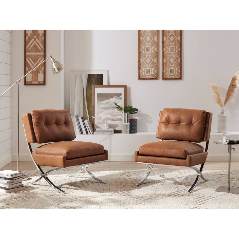 Art Leon Mid-century Modern Armless Accent Chair