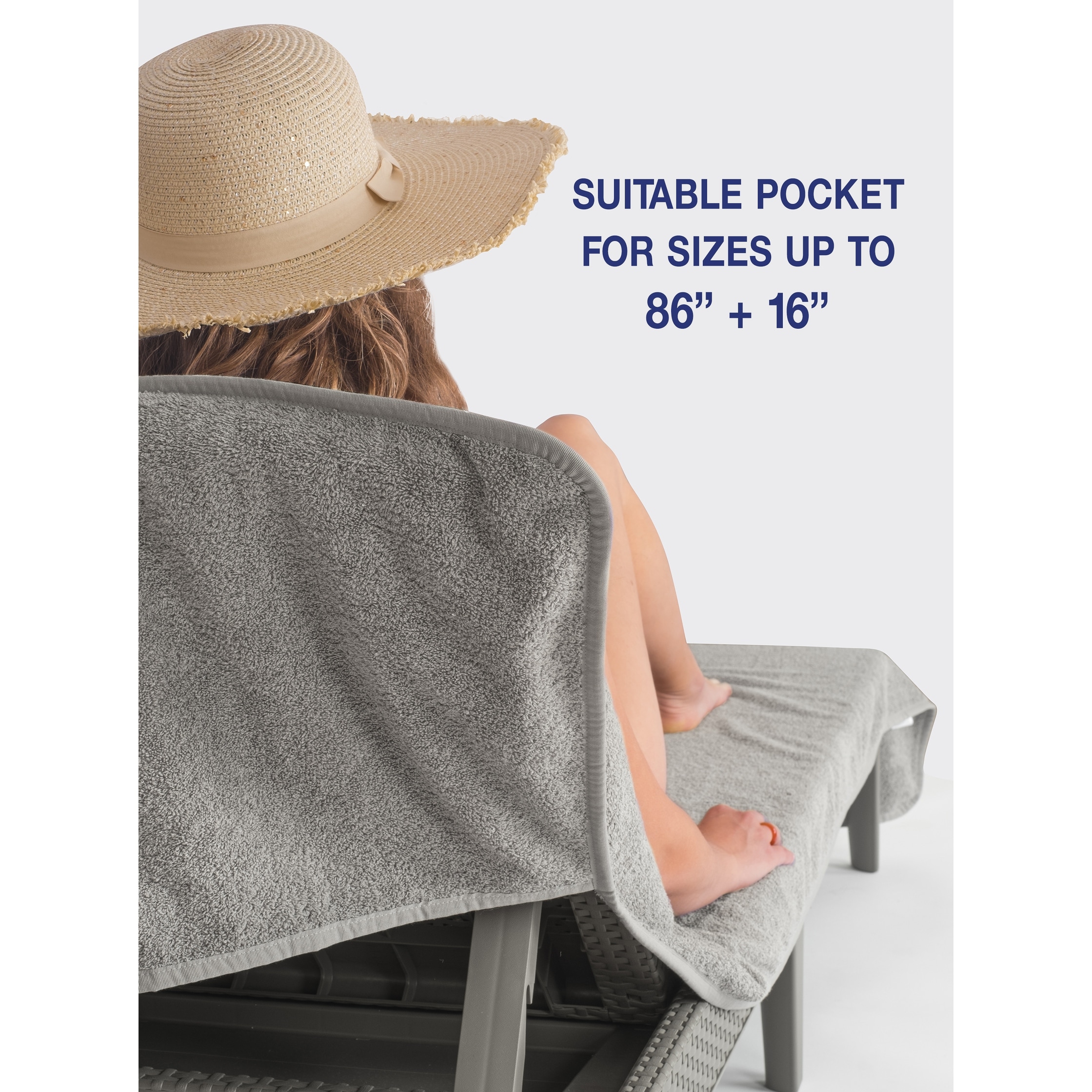 American Soft Linen Beach and Pool Lounge Chair Towel with Pocket Bed Bath Beyond 36047086