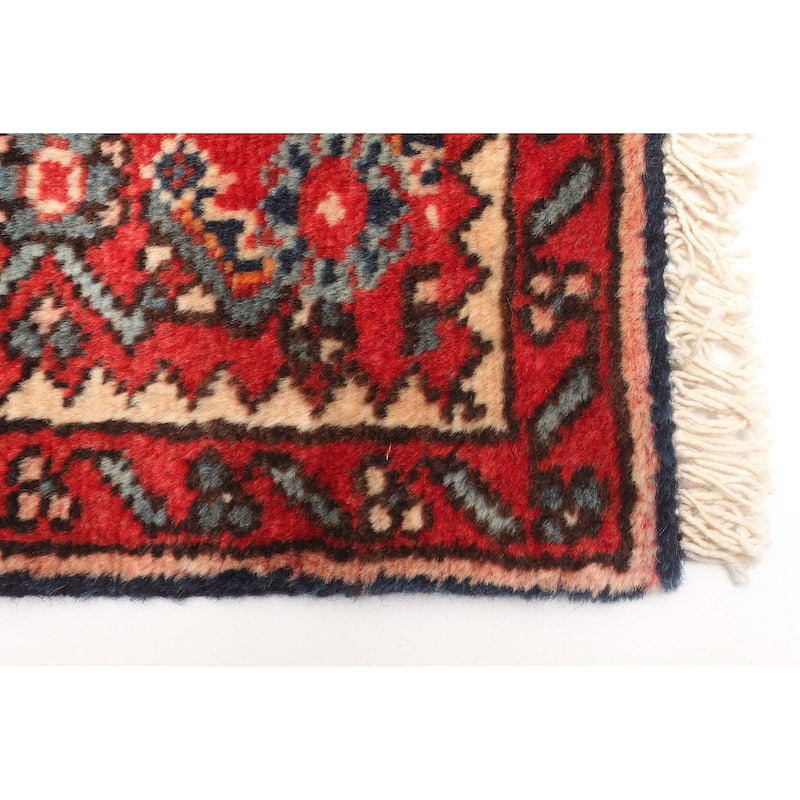 ECARPETGALLERY Hand-knotted Andelz Red Wool Rug - 2'5 x 9'2