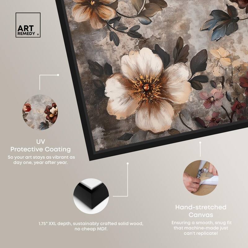 Dusk Dahlias Canvas by Art Remedy