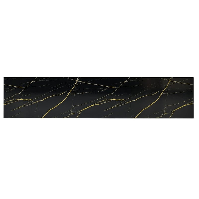 Modern TV Stand with High Gloss Faux Marble Top for TVs Up to 78'' - 68.8”W x 14.9”D x 16.5”H
