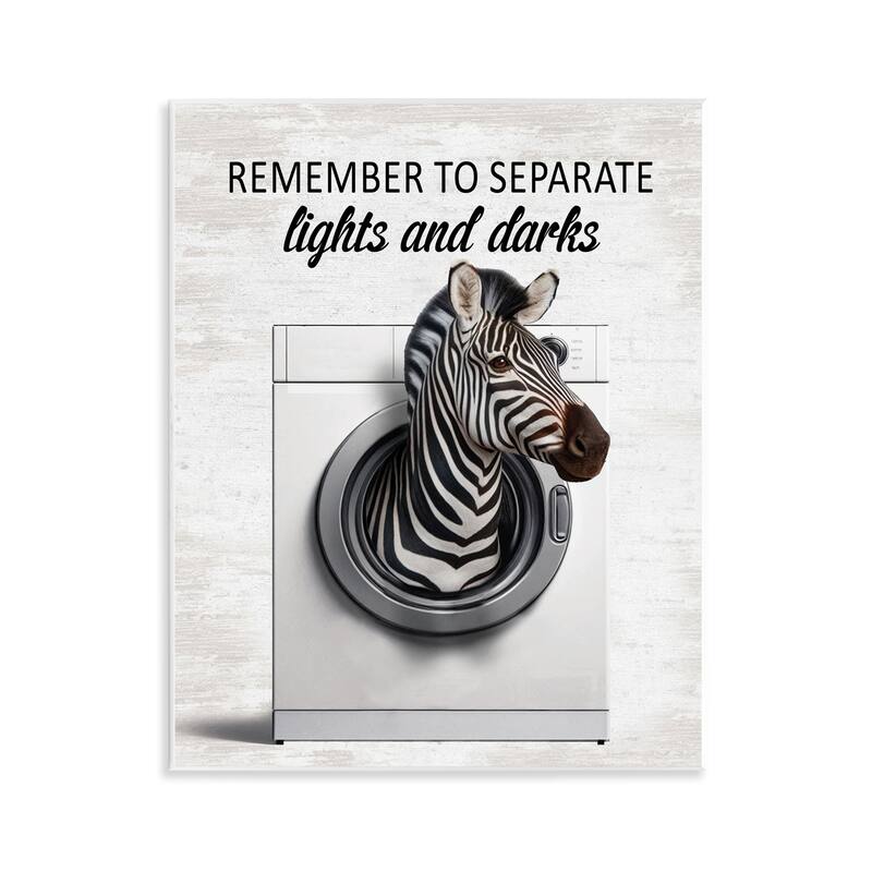 Stupell Separate Lights & Darks Laundry Wall Plaque Art Design By Lettered and Lined - 11 x 14