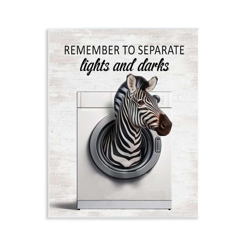 Stupell Separate Lights & Darks Laundry Wall Plaque Art Design By Lettered and Lined