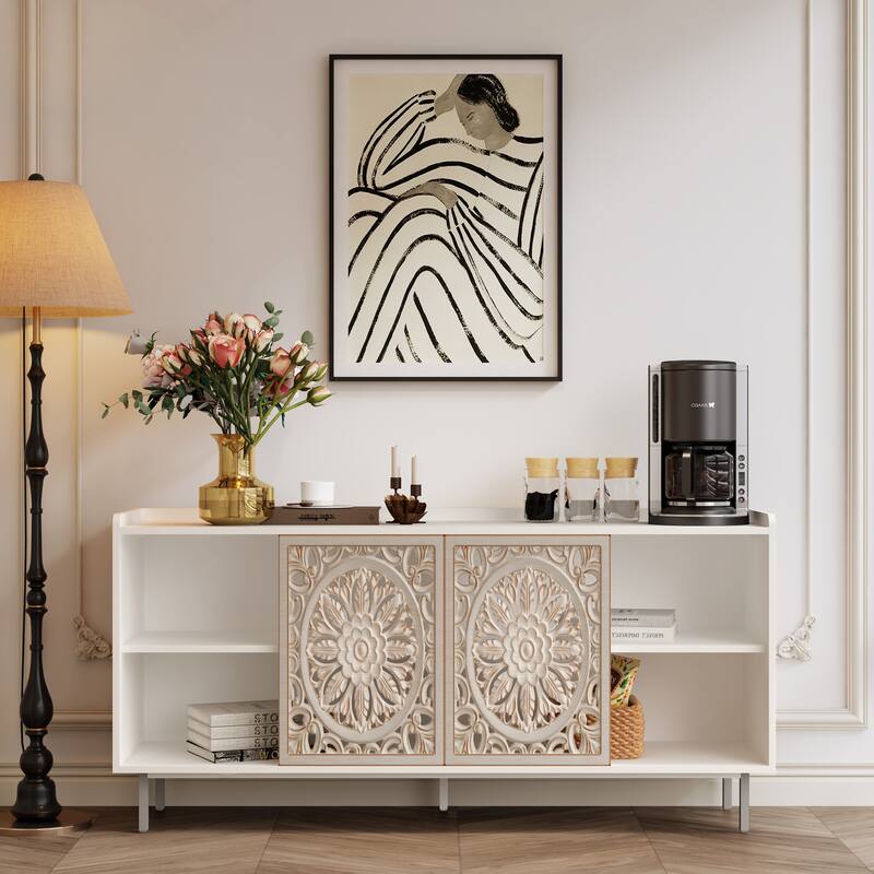 Mid Century Modern Tv Stand Kitchen Storage Curio Buffet Cabinet suitable for TV cabinets,tables,sideboards,decorative cabinets