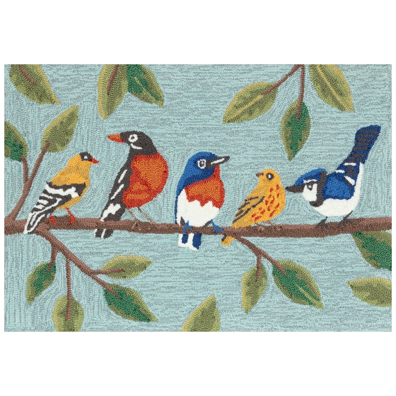 Liora Manne Frontporch Birds On A Branch Indoor/Outdoor Area Rug