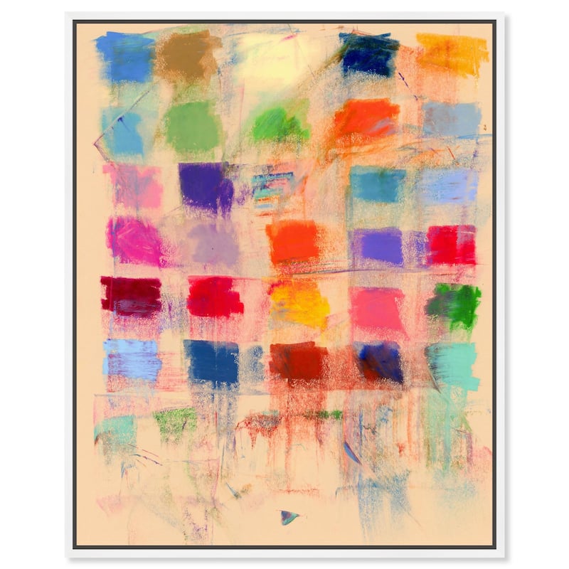 Color Blocks Canvas by Art Remedy - White - 36" x 45"