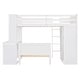 preview thumbnail 7 of 9, Twin over Twin Size Loft Bed with a Twin Size Stand-alone Bed, Bunk Bed with Shelves, Desk and Wardrobe, White