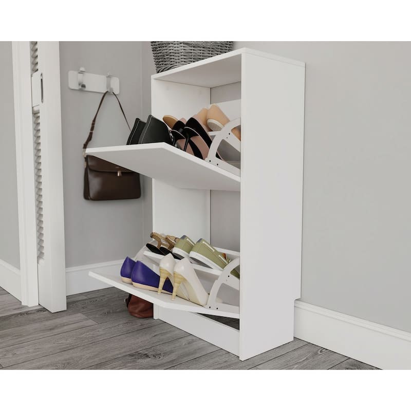 Shoe Storage Cabinet White 3a