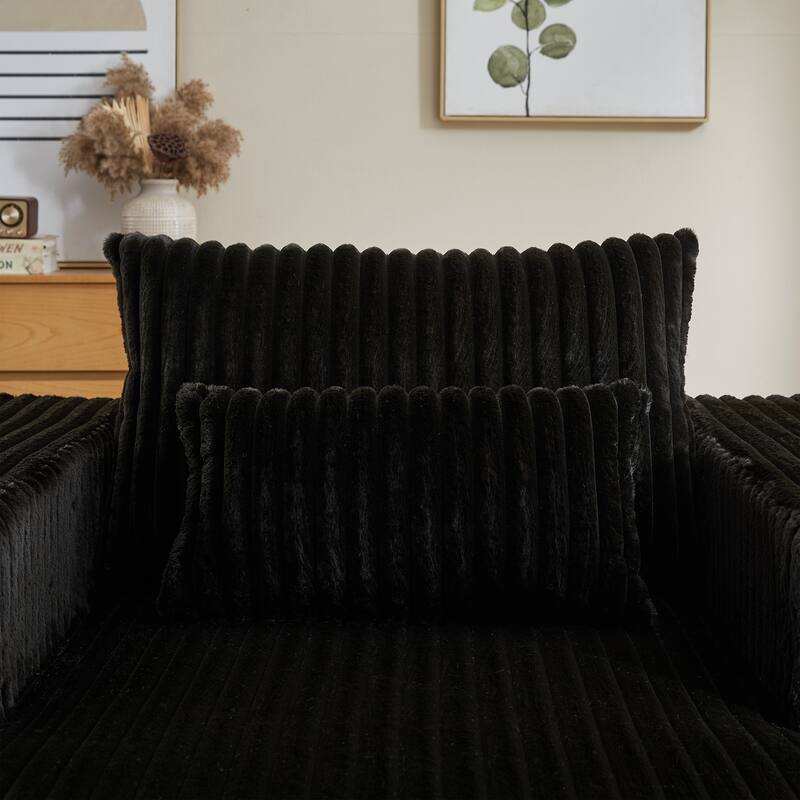 Oversized Corduroy Lounge Chair with Pillow Support - Sofa, Sleeper Couch, Chaise, Ottoman Bench