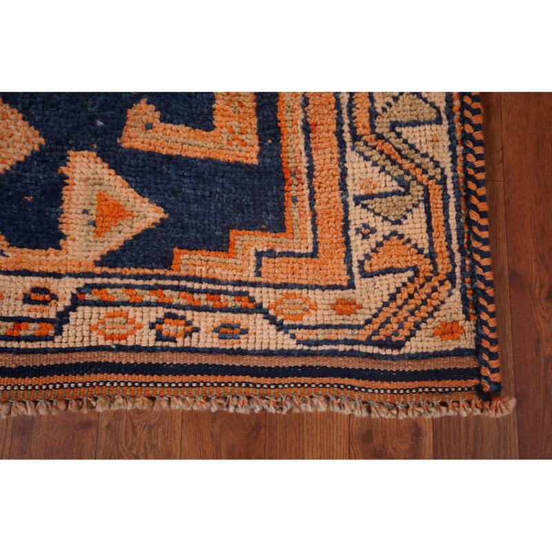 Handmade Transitional Oushak Turkish Vintage Runner Rug - 3'8"x 12'4"