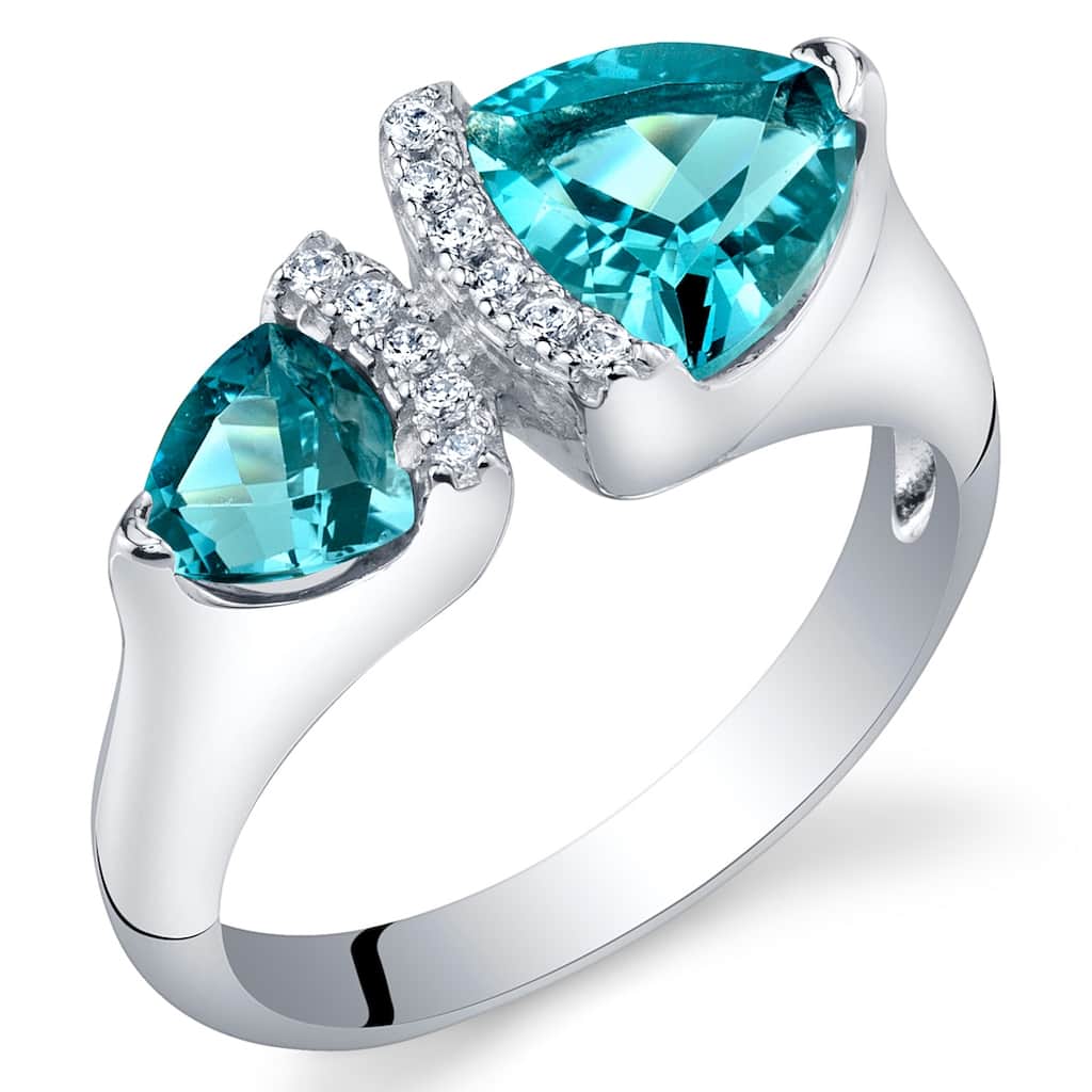 Sterling Silver 1.75 ct London Blue Topaz Birthstone Ring
