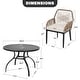 preview thumbnail 63 of 71, Nuu Garden Rattan Metal Patio Dining Set with Umbrella Hole, Zippered Cushions