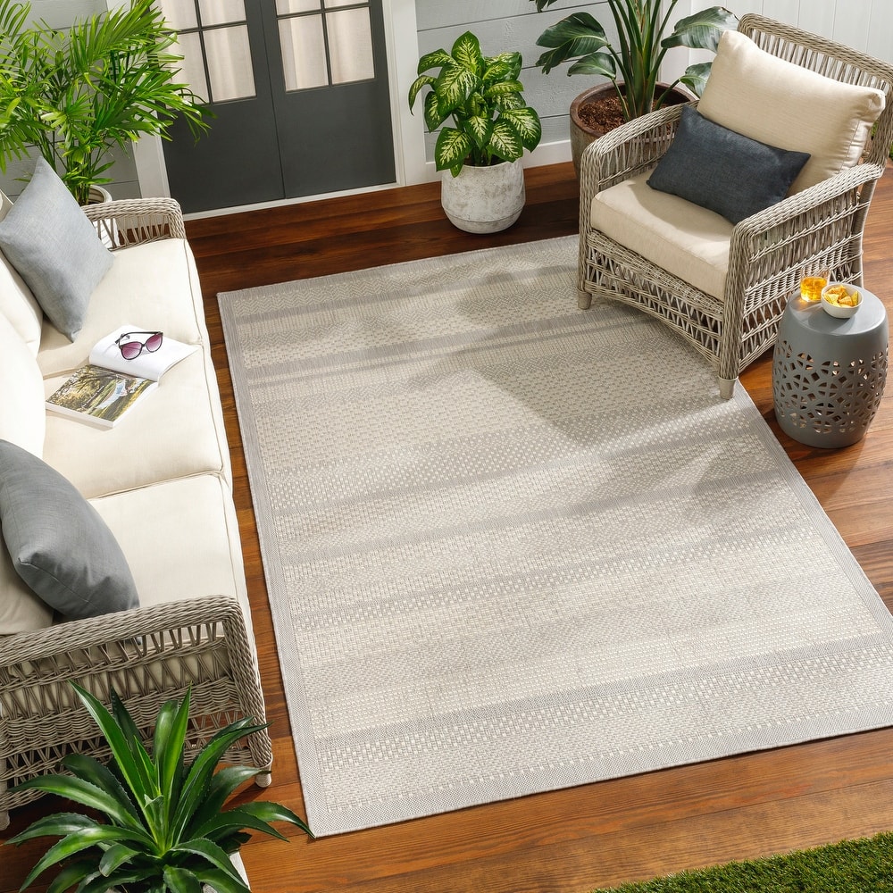 Livabliss Ravello Boho Stripe Indoor/ Outdoor Area Rug