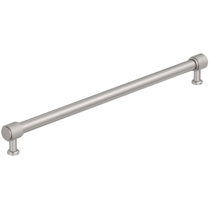 Amerock BP37749 Faraday 12-5/8" Center to Center Knurled Bar Cabinet - Satin Nickel