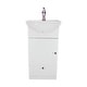 preview thumbnail 10 of 18, White Cabinet Vanity Sink Mahayla 17-3/4" Porcelain Sink with Faucet, Drain and Overflow Renovators Supply