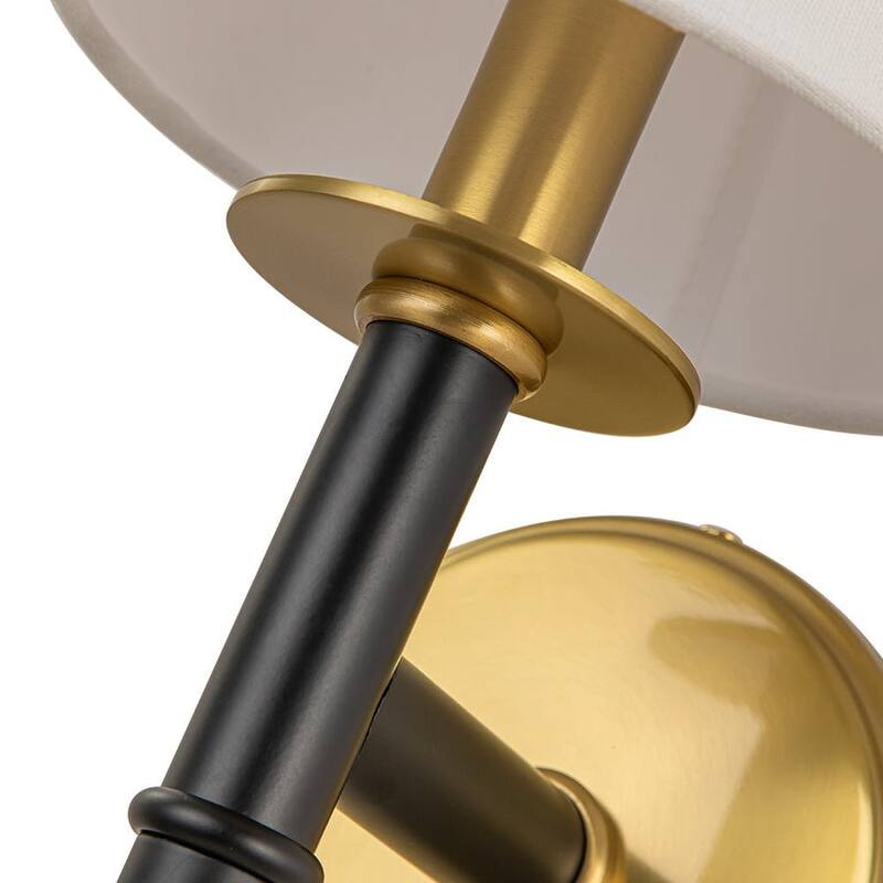 1-Light Classic French Tapered Linen Wall Lamp