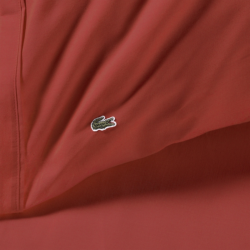 Lacoste Percale Cotton Solid Sheet Set