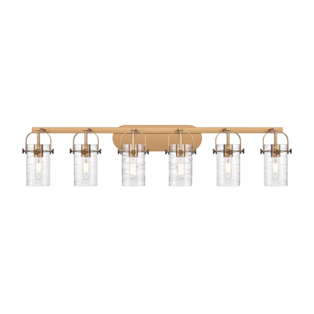 Innovations Lighting Pilaster II Cylinder - 6 Light 7" Wall-Mounted Bath Vanity Light