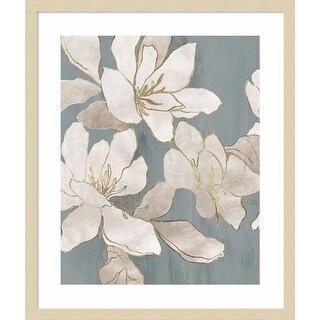 White Garden Outline II by Asia Jensen Wood Framed Wall Art Print ...