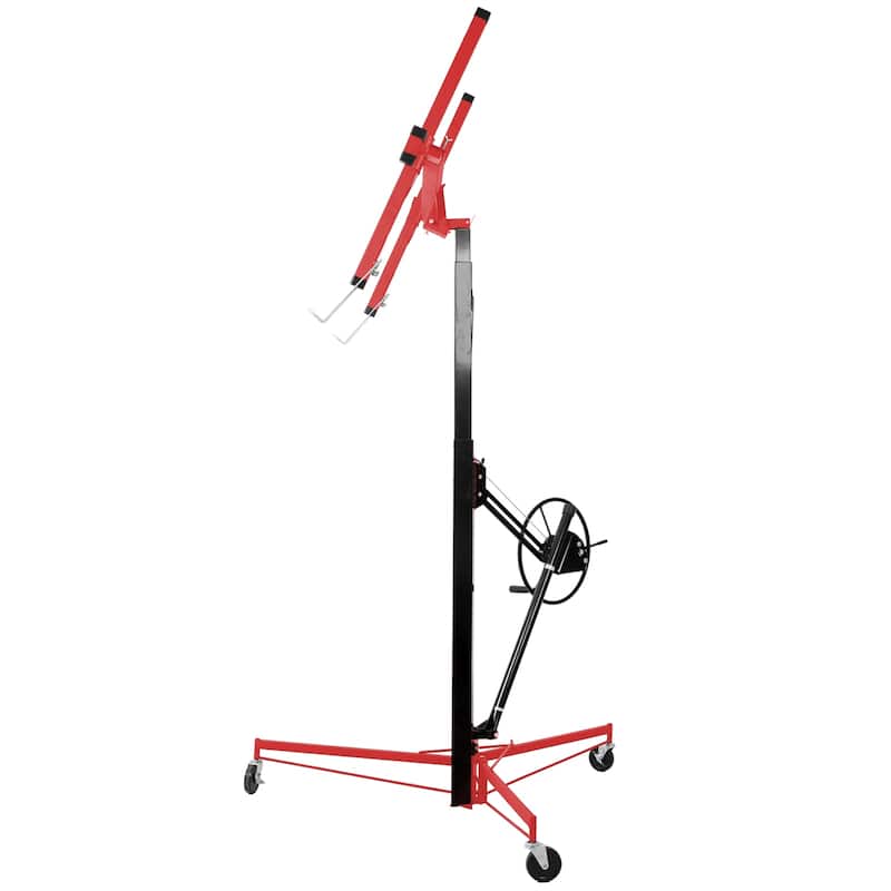 Drywall Lift Panel 11" Lift Drywall Panel Hoist Jack Lifter, RED+BLACK
