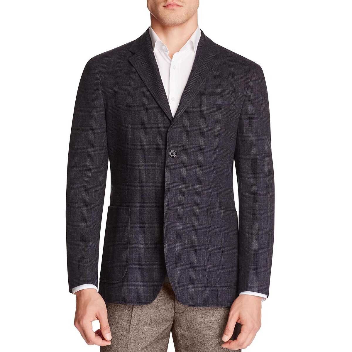 Shop Hardy Amies Mens Heddon Slim Fit Glen Plaid Sportcoat 44