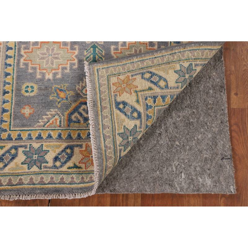 Grey Traditional Kazak Foyer Rug Hand-Knotted Wool Carpet - 2'8" x 4'1"