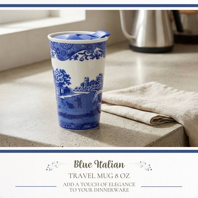 Spode Blue Italian Travel Mug - 8 oz