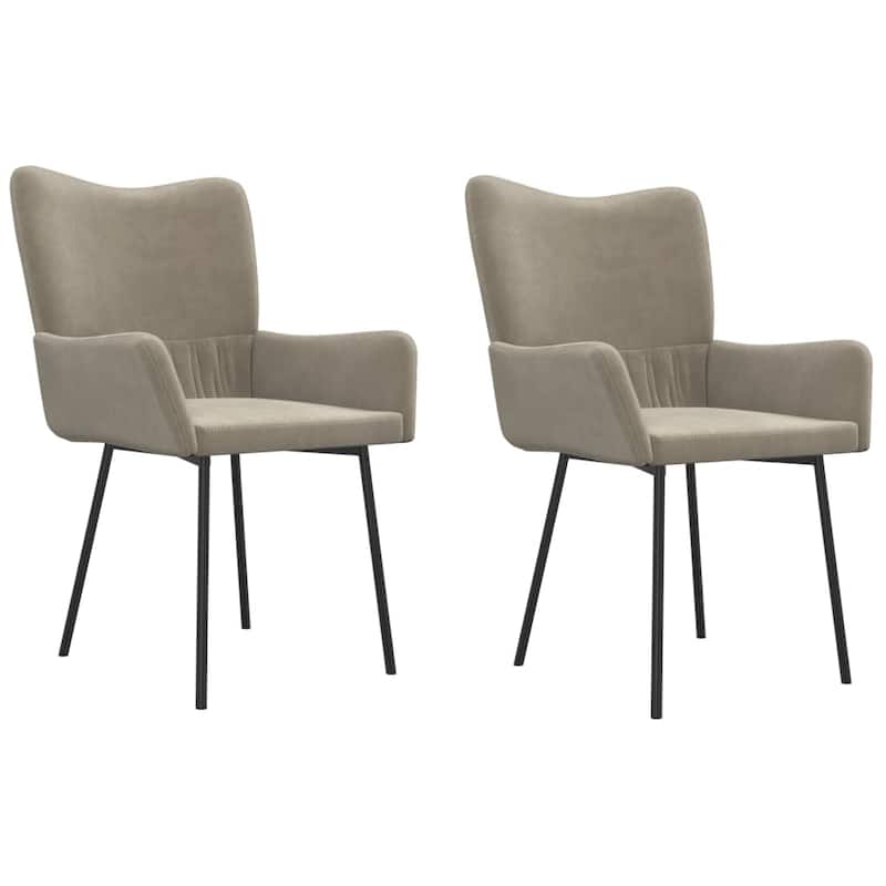 vidaXL Dining Chairs 2 Pcs Leisure Accent Armchair for Living Room Velvet - 21.7" x 22.4" x 32.1"