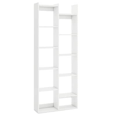 11-Tier Tree-Shaped Bookshelf – Modern Engineered Wood Display Rack