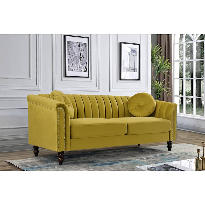 Hills Tufted Back Nailhead 75.2" Sofa