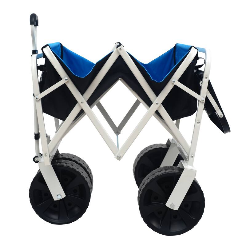 Foldable Garden Utility Cart with 360° Rotating Wheels, Supports 150 lbs