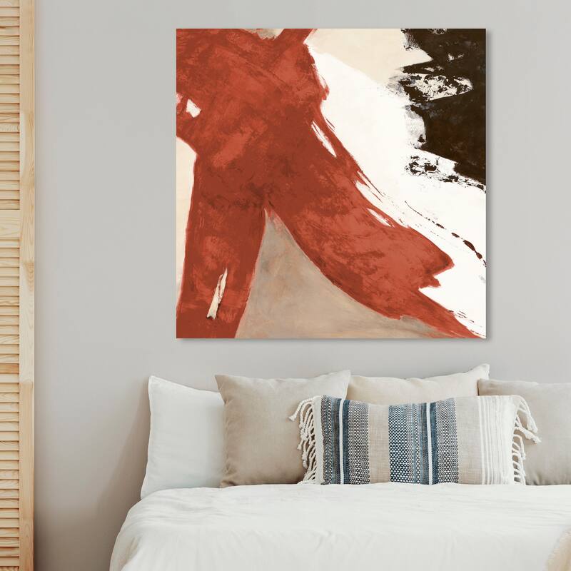 Wynwood Studio Abstract Sai - Rubrum V 1SN1860 Red Bronze and Copper Modern & Contemporary Wall Art Canvas Print - 40 x 40