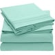 preview thumbnail 1 of 2, 4 PC Mint Sheet Set 2000 Embroidery Soft Cozy 12" Deep Pocket Cal King