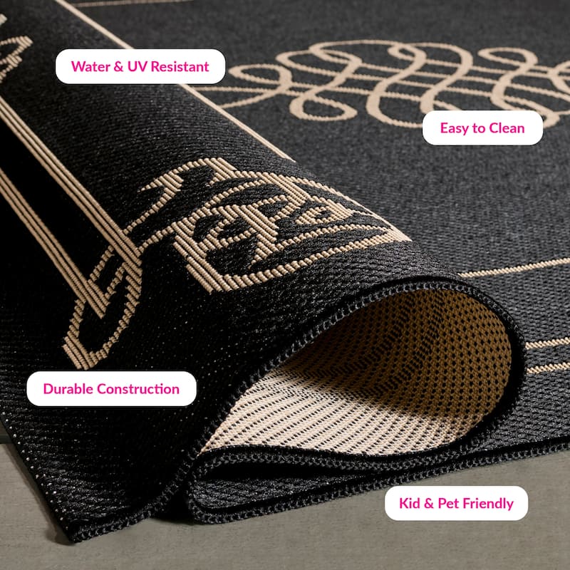 SAFAVIEH Courtyard Vasudha Indoor/ Outdoor Waterproof Patio Backyard Rug