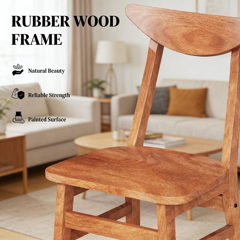 5-Piece Dining Set, 43.3" Rustic Wooden Rectangular Dining Table and 4 Chairs