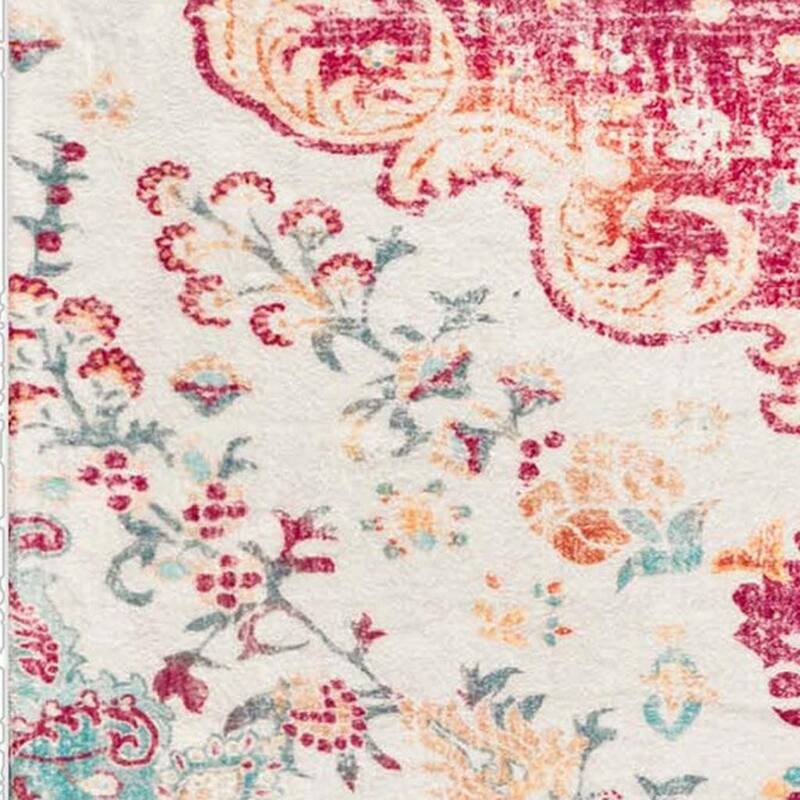 HomeRoots Medallion Traditional Rectangle Area Rug