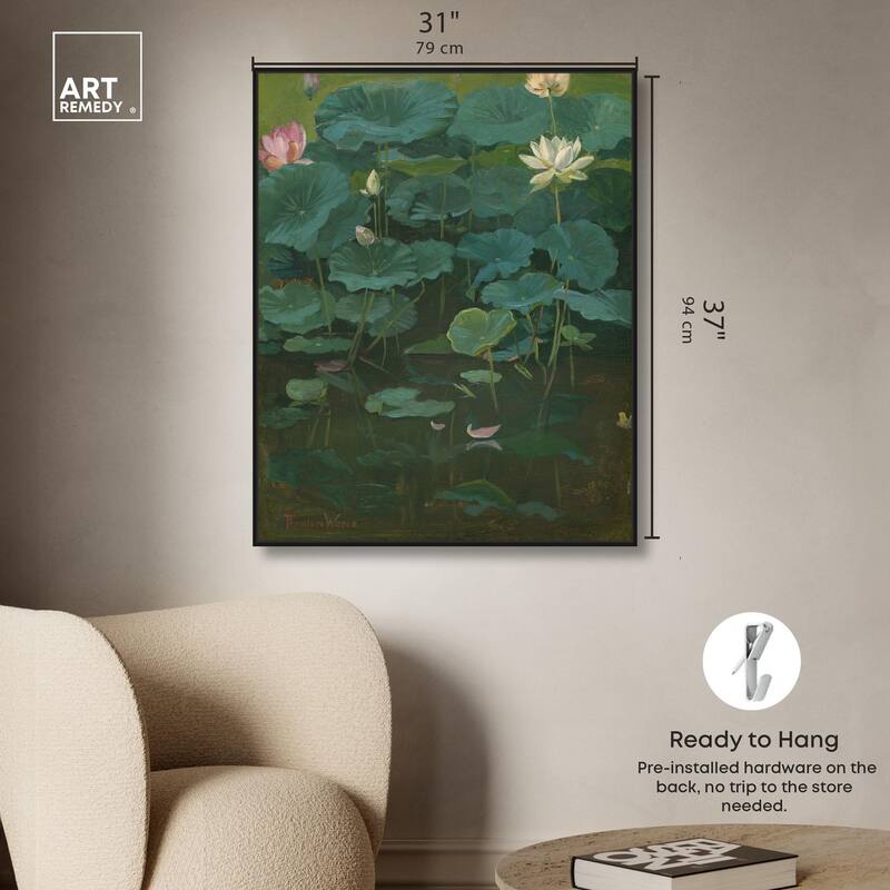 Theodore Wores Lotus Canvas by Art Remedy