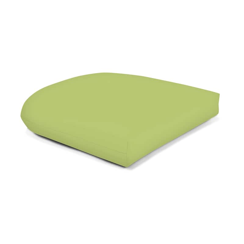 Casual Cushion Solid 1-Piece Outdoor Wicker Seat Pad, 18"W x 18"L - Spring