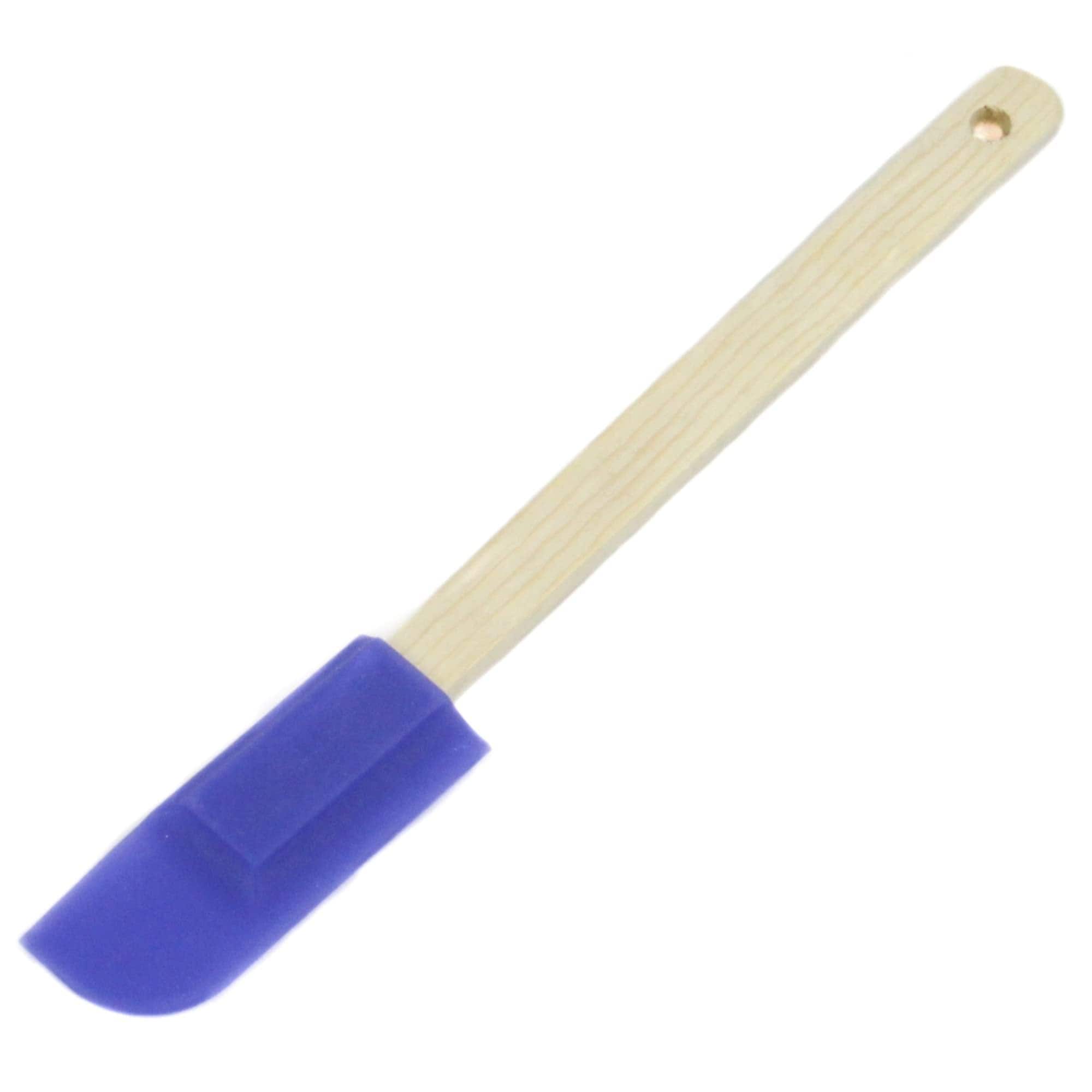 Chef Craft 9-Inch Select Wooden Handled Silicone Jar Spatula, Color May Vary
